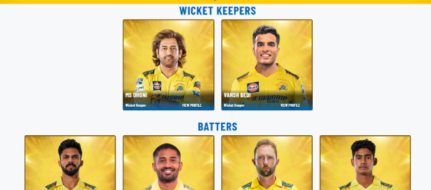 CSK squads for IPL 2025