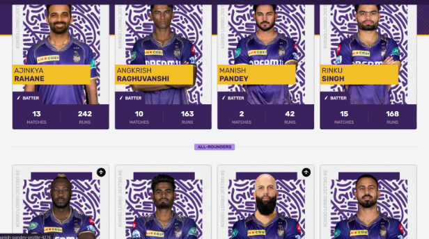 KKR SQUADS FOR IPL 2025