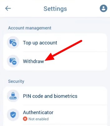 Click-on-Withdraw-Funds